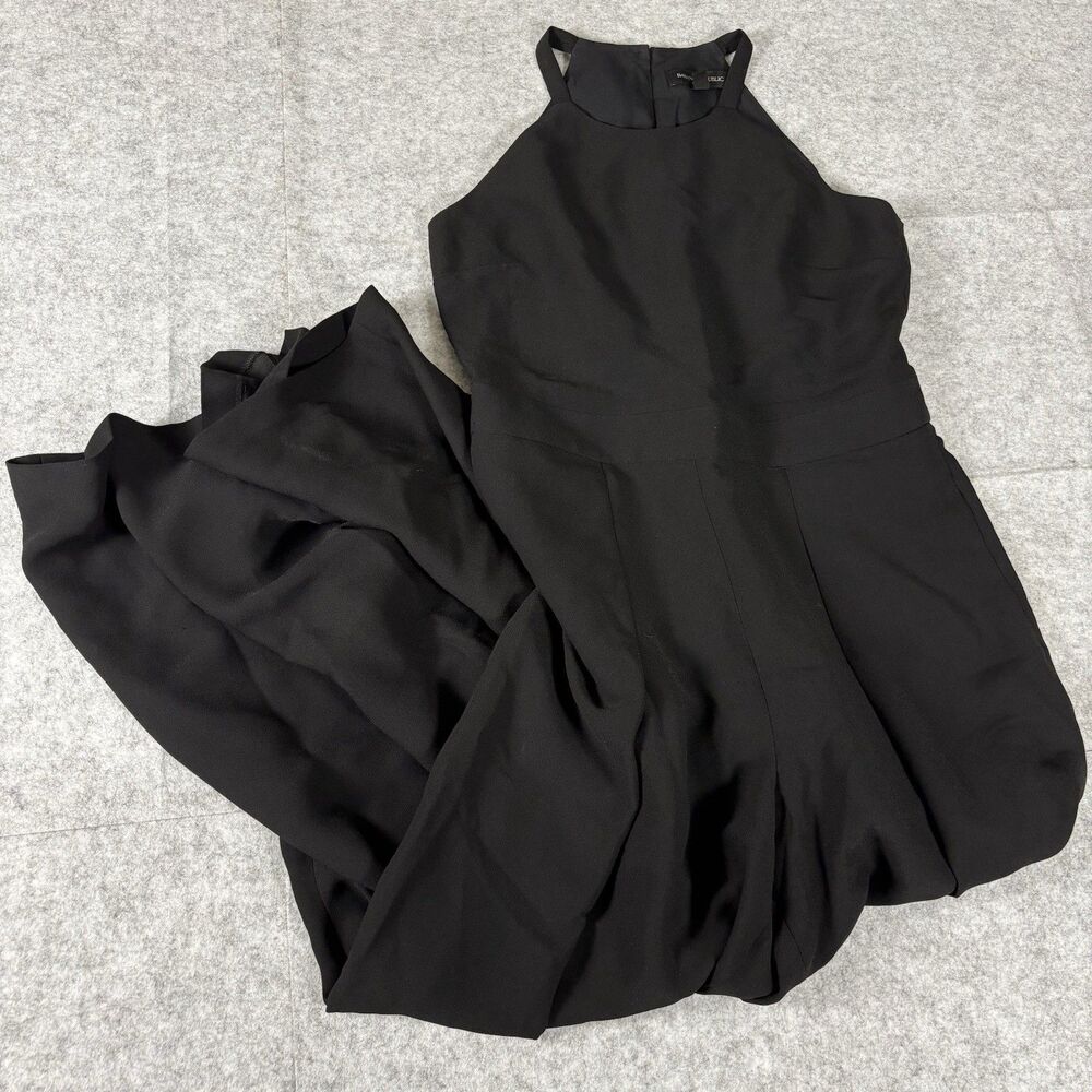 Banana Republic Sleeveless Halter Keyhole Wide Leg Jumpsuit One Piece Black 2P